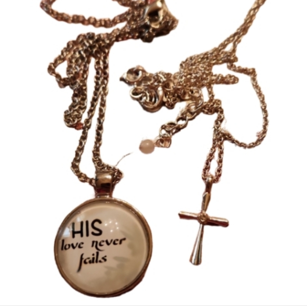 Lot of 2 new spiritual necklaces